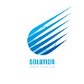 Logo solution - concept vector illustration. Connect sign. Technology abstract symbol.