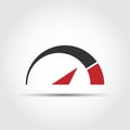 Logo of the speedometer. Simple vector illustration for an icon, logo, or logo