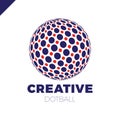 Logo sphere with dot. Abstract vector logotype ball globe