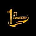 Logo 1st anniversary company vector eps 10