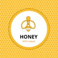 Logo, sticker for honey brand, apiary