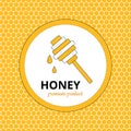 Logo, sticker for honey brand, apiary