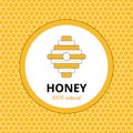 Logo, sticker for honey brand, apiary