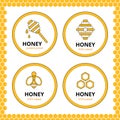 Logo, sticker for honey brand, apiary