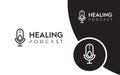 Healing Podcast logo vector Royalty Free Stock Photo