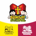 Logo Sunday school. Christian symbols. The Church of Jesus Christ