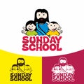 Logo Sunday school. Christian symbols. The Church of Jesus Christ Royalty Free Stock Photo