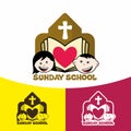 Logo Sunday school. Christian symbols. The Church of Jesus Christ Royalty Free Stock Photo