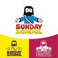 Logo Sunday school. Christian symbols. The Church of Jesus Christ Royalty Free Stock Photo