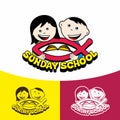 Logo Sunday school. Christian symbols. The Church of Jesus Christ