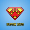Logo Super Hero Dog Royalty Free Stock Photo