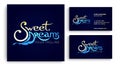 Logo Sweet Dreams. Icon Element Template Design Logos. business card template