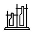 Angklung icon or logo in outline Royalty Free Stock Photo