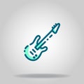 Bass icon or logo in  twotone Royalty Free Stock Photo