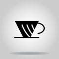 Coffe maker v60 icon or logo in glyph