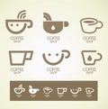 Logo and Symbol design coffee concept Royalty Free Stock Photo