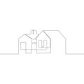 Logo symbol of a modern European house, architecture, exterior design