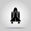 Rocket set icon or logo in  glyph Royalty Free Stock Photo