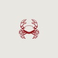 A logo that symbolically uses a crab