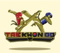 Logo Taekwondo. Martial art