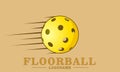Logo for the team. Yellow floorball ball