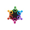 Logo teamwork unity meeting business people Royalty Free Stock Photo