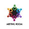 Logo teamwork unity meeting business people Royalty Free Stock Photo