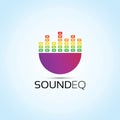 Sound Equalizer Vector Logo Royalty Free Stock Photo