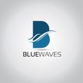 B Lettter Waves Logo Royalty Free Stock Photo