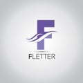 F Letter Waves Logo