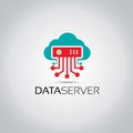 Server Data Cloud Logo Royalty Free Stock Photo