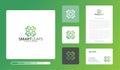 Illustration Of Smart Leafs Logo Design