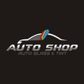 Logo template for auto shop, auto glass and tint.