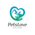 Logo template design. Pets love