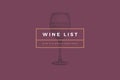 Logo template for design wine card, leaflet, menu, restaurant or bar.