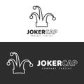 Joker hat logo design. Royalty Free Stock Photo