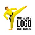 Logo template for martial arts club or gym Royalty Free Stock Photo