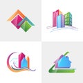 Logo template real estate, apartment, condo, house, rental, business. brand, branding, logotype, company, corporate