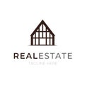 Logo template real estate concept. Apartment or house building icon rental business emblem. Corporate construction Royalty Free Stock Photo