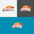 Logo template for the saps and surfing theme club. Vector sports stickers, stickers and badges. Vector flat icon illustration in