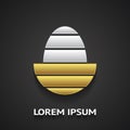 Logo template in shape of golden egg