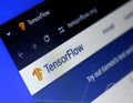 TensorFlow AI logo Royalty Free Stock Photo