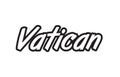 vatican europe capital text logo black white icon design