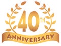 Fortieth Anniversary Banner/eps