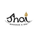 Logo for Thai massage with traditional thai ornament, pattern element. Royalty Free Stock Photo
