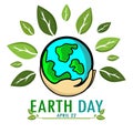 a logo with the theme of protecting the earth or earth day logo