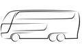 Logo of a three axle double decker aerodynamic bus