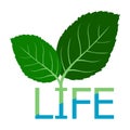 Symbol leaf to life water logo Royalty Free Stock Photo