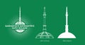 Logo to the monument `independence of Turkmenistan`. Royalty Free Stock Photo