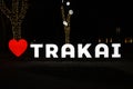 Logo of Trakai, Lithuanian capital of Culture 2020 Royalty Free Stock Photo